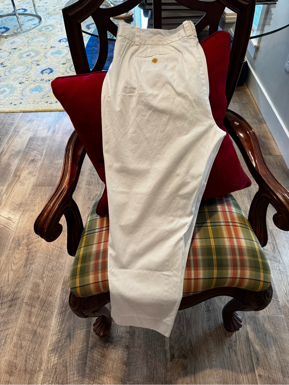 Talbots White Straight-Leg Pants